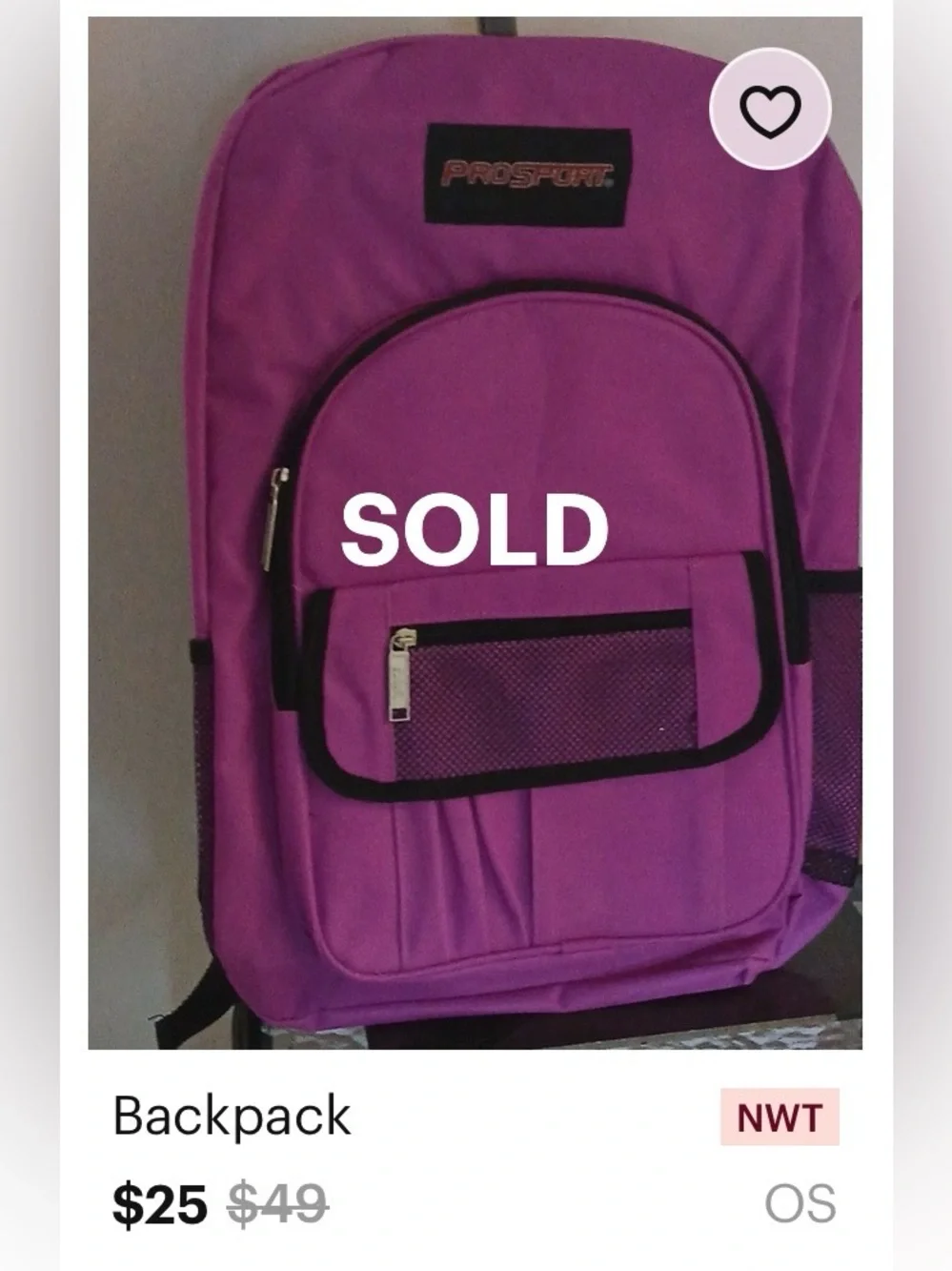 ProSport Purple Backpack with Lime Accents Bay meadow gulf atream
